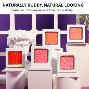 2024 nuovo arrivato 5 colori fard polvere singola tavolozza <span class=keywords><strong>rosa</strong></span> arancio per guancia Private Label - Product Image 4