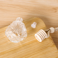 Flacon vide en verre à cinq lignes avec couvercle, 14 ml, pour parfum, huile essentielle d'aromathérapie, pendentif de voiture, diffuseur d'ambiance intérieur