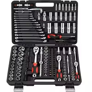 Lot de 216 outils mécaniques en gros, kit d'outils à main, jeu de clés mixtes 1/2" 1/4" 3/8", jeu de douilles, kit d'outils de réparation automobile pour garage, OEM ODM - Product Image 1