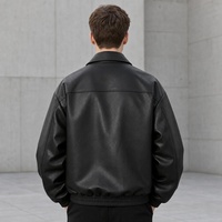 Veste en cuir synthétique gaufré de haute qualité, personnalisée OEM, pour homme, style motard, bomber, avec fermeture éclair
