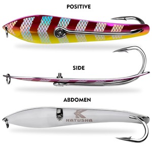 Cucchiaino da traina premium 30-60g con amo bullonato, esca artificiale in metallo resistente con amo singolo bullonato per sgombro, tonno, kingfish, salmone - Product Image 4