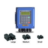DN15-DN3600 High-Temperature Ultrasonic Flow Meter External Mounted Pipeline Instrument Chilled Oil Water OEM LCD Display High