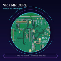 Carte mère PCB HDI personnalisée à 4 étapes pour casque VR/MR, 12-16 couches, impédance contrôlée, FR4 haute température, ENIG 0,5-3 oz