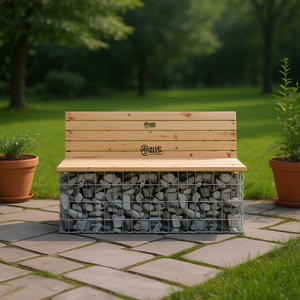 Durable Solid Pine <b>Wood</b> <b>Garden</b> <b>Bench</b> Outdoor Patio Furniture Rustic Modern Design <b>2</b> <b>Seater</b> - Product Image 2