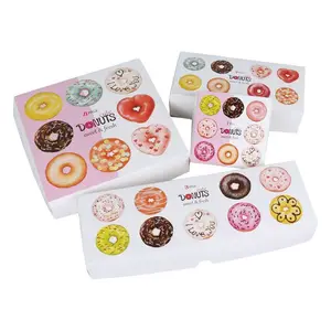 カスタムデザインロゴエコフレンド食品グレード印刷折りたたみ式ケーキフードクッキーパンペストリードーナツマカロン紙包装箱