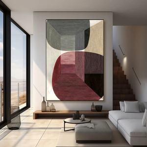 Peinture décorative sur toile abstraite faite à la main, sur mesure, art mural, décoration intérieure, texture 3D moderne pour galerie - Product Image 3