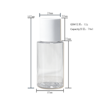 Botella de Plástico PET Cilíndrica para Cosméticos y Cuidado de la Piel, con Tapa Transparente y Cierre de Rosca, Fabricada en China, Personalizable (OEM/ODM)