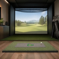 Tapis de frappe de golf 3D d'hiver avec inserts remplaçables, simulateur de frappe, tapis d'entraînement intérieur, base en EVA résistante au feu