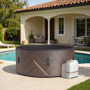 Piscines gonflables portables Plug and Play pour <span class=keywords><strong>4</strong></span> <span class=keywords><strong>personnes</strong></span>, bain à remous gonflable, bain à remous extérieur pour la cour - Product Image 1