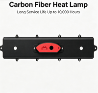 Lampe Chauffante Infrarouge en Fibre de Carbone pour Éleveuse de Volailles 220V, Dispositif de Chauffage Économe en Énergie et Étanche pour Ferme, Serre et Bétail