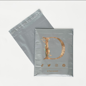 Custom Logo Grey Poly Mailer Clothing Packaging <b>Waterproof</b> Shipping Bags for Clothes Shoes Print Surface Treatment - Product Image 1