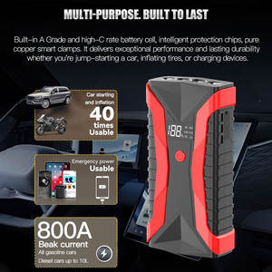 Многофункциональное пусковое устройство 12В и портативный внешний аккумулятор для экстренного запуска автомобилей и мотоциклов, для помощи на дороге - Product Image 2