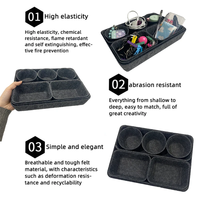 Ensemble de paniers de rangement en feutre de style minimaliste nordique, boîte de rangement en laine pour bijoux et cosmétiques