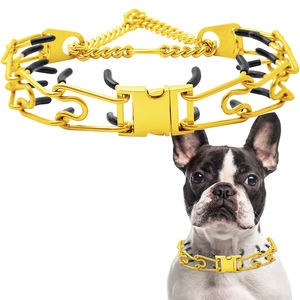 <span class=keywords><strong>Collar</strong></span> de Adiestramiento para Mascotas de Acero Inoxidable Color Oro Rosa con Hebilla de Liberación Rápida, Tamaño Ajustable, Cadena de Estrangulamiento para <span class=keywords><strong>Perro</strong></span>, Venta al por Mayor en YIWU - Product Image 1