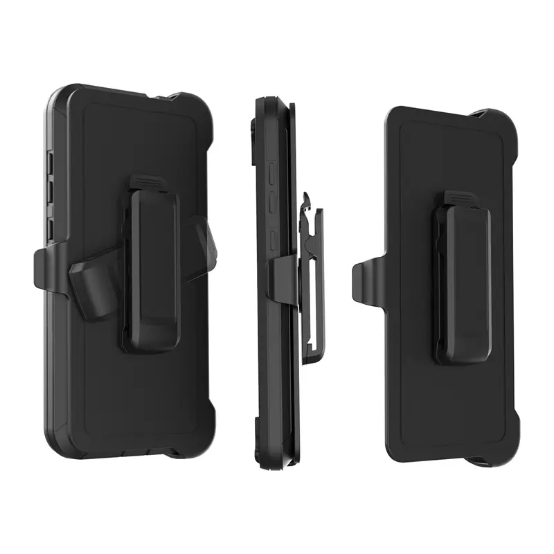Suitable for iPhone 15 promax three proof phone case, Samsung S24 Ultra anti drop case, Apple 13 with rear clip