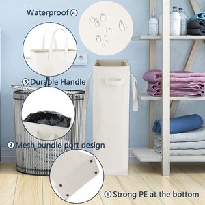 SINCERE personnalisé 45L Beige <span class=keywords><strong>panier</strong></span> <span class=keywords><strong>à</strong></span> <span class=keywords><strong>linge</strong></span> mince et pliable <span class=keywords><strong>panier</strong></span> <span class=keywords><strong>à</strong></span> <span class=keywords><strong>linge</strong></span> sale pliable <span class=keywords><strong>panier</strong></span> <span class=keywords><strong>étroit</strong></span> pour le stockage - Product Image 5