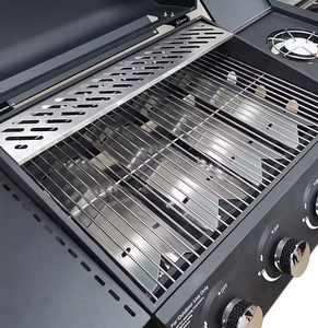 Venda quente Portátil Churrasco Ao Ar Livre Estilo Moderno Gás De Aço Inoxidável LP Dobrável Pernas Tampa Termômetro Smokeless Camping Cozinhas - Product Image 4