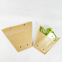 Sac d'emballage pour légumes en papier kraft de pâte mécanique, fabriqué à la machine, recyclable, écologique, imperméable et antistatique, pour ferme hydroponique