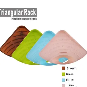 Égouttoir triangulaire en plastique pour évier, style ventouse, filtre pour lavage <span class=keywords><strong>de</strong></span> légumes, bac <span class=keywords><strong>de</strong></span> stockage d'eau, évier à vaisselle - Product Image 4