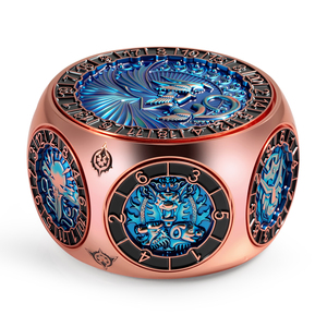 Juego de <span class=keywords><strong>Dados</strong></span> Giratorios de Aleación de Zinc de 8 Caras y Doble Cara, Color Oro Rosa, 8 Piezas - <span class=keywords><strong>Dados</strong></span> para Juegos de <span class=keywords><strong>Rol</strong></span> D&D <span class=keywords><strong>con</strong></span> Caja de Regalo de Monstruos Hexagonales - Product Image 1