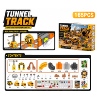 Ensemble de jouets de construction de voies de train, jouets de train électrique, jouets de construction d'ingénierie routière et ferroviaire pour enfants