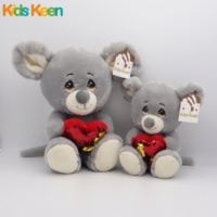 Gris Personnalisé Gros Rat Chinois En Peluche Jouet Nouvellement Conçu Animal Souris avec Coeur En Peluche Présent En Gros