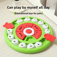 Jouet de puzzle pour chiots - Tapis olfactif amusant et distributeur de nourriture anti-ennui en plastique au design de dessin animé