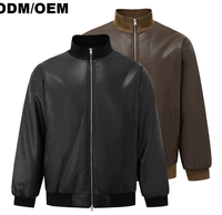 Échantillons de vestes en cuir PU sur mesure de haute qualité, matelassées en coton, à col montant, pour hommes, tendance automne, décontractées et haut de gamme
