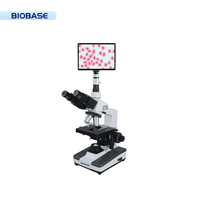 Microscope BIOBASE avec tête optique binoculaire à positionnement manuel du condenseur et plateau de déplacement gradué, équipement de laboratoire