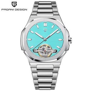 Montre mécanique automatique pour homme avec tourbillon, acier inoxydable, verre saphir, cadran lumineux, étanche 10 bars, luxe, sport, 2026 - Product Image 5