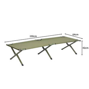 <span class=keywords><strong>Lit</strong></span> <span class=keywords><strong>pliant</strong></span> portable en acier au carbone pour l'extérieur, idéal pour le camping et les situations d'urgence (vente en gros) - Product Image 5