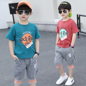 Mode Enfants 4 à <span class=keywords><strong>12</strong></span> <span class=keywords><strong>ans</strong></span> <span class=keywords><strong>Ensemble</strong></span> 2 pièces Vêtements pour bébé <span class=keywords><strong>garçon</strong></span> Été - Product Image 2
