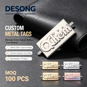 Blank Custom Stainless Steel Logo Label Brass <b>Silver</b> Plated for <b>Jeans</b> & Denim Ready to Ship and Fast Shipping - Product Image 1