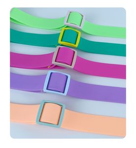 Collar de perro de <span class=keywords><strong>Pvc</strong></span> multicolor de estilo caliente 2024, collares para mascotas, correas, Collar suave impermeable de <span class=keywords><strong>Pvc</strong></span> - Product Image 5