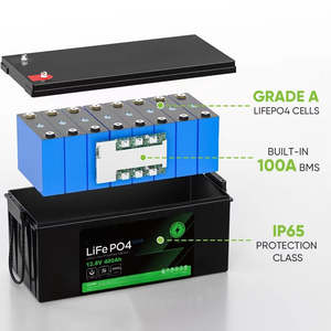 Smart 100A for BMS Rechargeable <b>12V</b> 400Ah 300Ah Lithium Iron Phosphate Solar 24V 200Ah 120Ah 280Ah 100Ah <b>Battery</b> 1280wh Smart 10 - Product Image 5