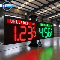 Panneau d'affichage numérique des prix du carburant pour station-service, écran LED, étanche en extérieur, télécommande RF, panneau sur pylône personnalisable