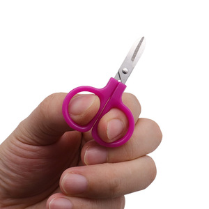 Portable Scissors Small Household Stainless Steel Purple Straight Head For Home Use Cross Stitch Thread Cutting - Product Image 1
