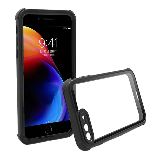 Wholesale Crystal Clear Premium 4 in 1 Soft TPU PC Shockproof Phone Case Mobile Bags for iPhone 7 8 Plus Cases