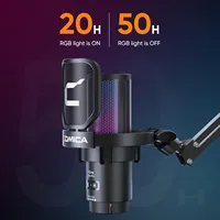 Microphone Gaming USB Comica Uni Pro avec Suppression du Bruit, RGB, Bouton de Gain pour Streaming et Podcast
