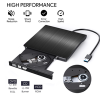 Lecteur optique externe USB 3.0 mince, graveur de DVD RW, lecteur de CD, lecteur/graveur pour ordinateurs portables, graveur de DVD portable pour ordinateur de bureau