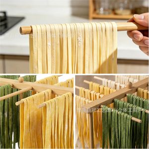 ชั้นวางเส้นก๋วยเตี๋ยวไม้ 3 ชั้น พับได้ สำหรับวางบนเคาน์เตอร์ในครัว - Product Image 4