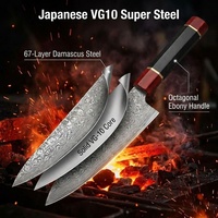 Couteau de chef japonais Damas, 67 couches d'acier VG10, 8 pouces, Gyuto, couteau de cuisine professionnel, manche en résine de bois, lame pleine longueur