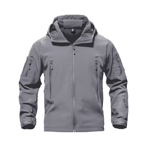 Giacca antipioggia da uomo Soft Shell invernale in pile caldo foderato giacca impermeabile da esterno lungo cappotto invernale cappuccio antipioggia escursionismo - Product Image 3