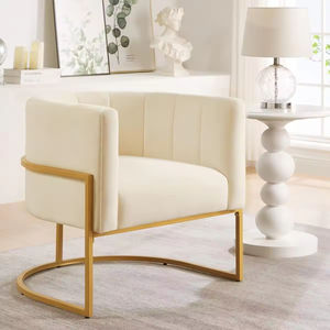 <span class=keywords><strong>Fauteuil</strong></span> rond moderne avec revêtement en <span class=keywords><strong>velours</strong></span> et structure en métal, <span class=keywords><strong>fauteuil</strong></span> <span class=keywords><strong>d</strong></span>'appoint confortable et luxueux <span class=keywords><strong>pour</strong></span> salon, chambre à coucher - Product Image 5