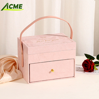 Boîte cadeau en velours double couche de haute qualité boîte d'emballage cadeau boîte à bijoux pour cadeau cosmétique