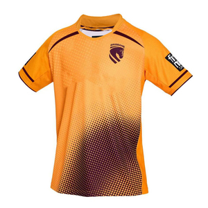 2026 Brisbane Bronco Jersey Custom Print Geborduurde Logo Quick Dry Korte Mouw Polo Stijl NRL Super Rugby T-Shirt voor Heren - Product Image 2