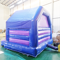 Terrain de jeu commercial personnalisable Jouets gonflables commerciaux Couleur bleue et violette Disco château gonflable