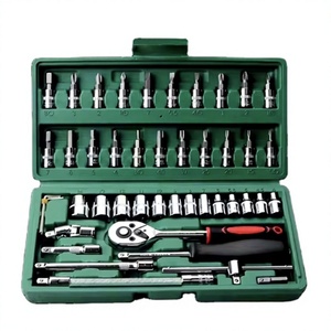 Kit d'outils de réparation automobile 53 pièces en acier au carbone et acier inoxydable finition chromée avec clé dynamométrique à cliquet, garantie 1 an - Product Image 3