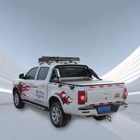 Couvercle de tonneau pliable en alliage d'aluminium en trois parties pour Ford Ranger Toyota pour Hilux NP300 Navara Saveiro Silverado Verrouillage D-MAX