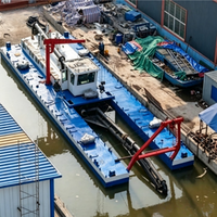 Drague à aspiration de sable pour l'extraction de sable de rivière en Afrique, bateau de dragage de lac, machine de dragage flottante pour l'entretien des ports